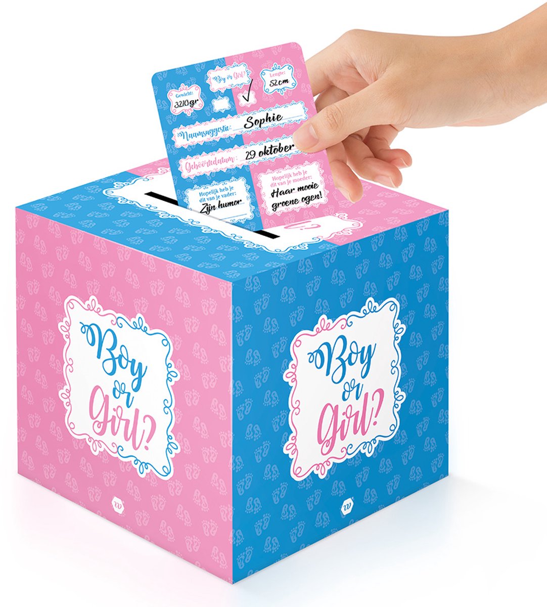 Babyshower spel | Boy or Girl | 25 kaartjes